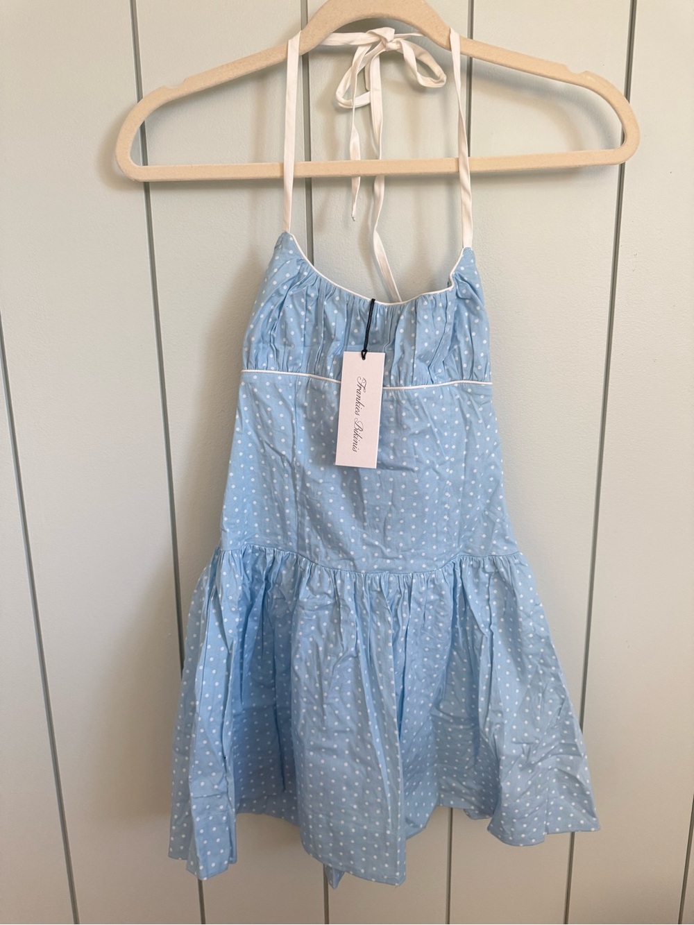 New Frankie's Bikinis Robin Poplin Mini Dress size XS